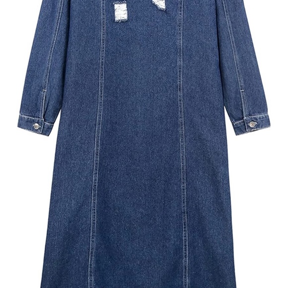 Long blue Jean Jacket - Picture 2 of 2